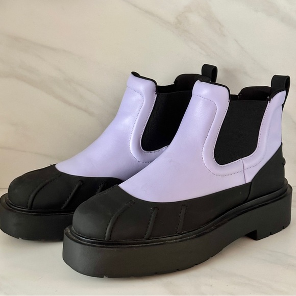 H&M Chunky Chelsea Boots 11 / 42 Light Lavender Pull On - Picture 2 of 10